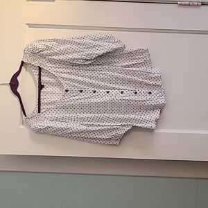 White top with buttons